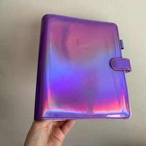 Small Iridescent Purple Binder with Removable Monthly Tabs